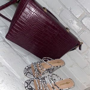 Burgundy wine Satchel